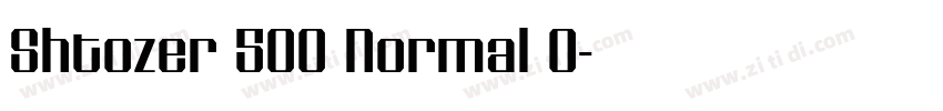 Shtozer 500 Normal O字体转换